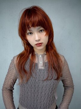 ギークス(GEEKS) 【GEEKS渋谷】ミディアムレイヤー/ウルフ/20代30代/ワンブリーチ