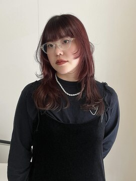 バサ 江古田店(BASSA) 顔まわりレイヤー/ロングウルフ/イノアカラー