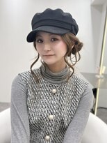 ラルム 新宿(LARME SHINJUKU) ゆるふわおくれ毛たっぷり帽子アレンジ☆ヘアセット【Kaya】