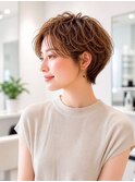 大人可愛いエアリーショート×透明感カラー