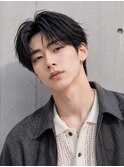 men's/メンズメッシュパーマ軽めマッシュナチュラルアップバング