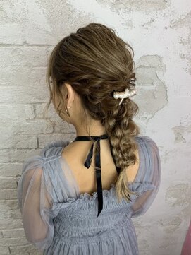 プライズ アイリス 池袋東口店(prize Iris) 伸ばしかけ 大人かわいい 結婚式 ヘアアレンジ 池袋東口