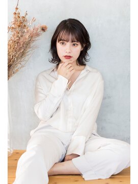 トティア 福島(Totia) 【Totia福島】セミウェットウェーブ×ラベンダーブラウン