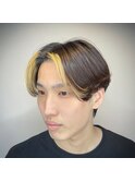 センターパートフェイスフレーミング/ツートンカラー