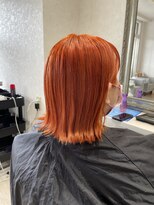 ヴィフ ヘアアンドデザイン(Vif hair&design) 透明感オレンジ×ボブ