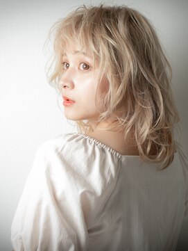 カバーヘア イヴ 戸頭店(COVER HAIR EVE) こなれハイトーン外国人風フレンチガーリーx戸頭10代20代30代