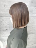 40代50代大人ミルクティーベージュボブ☆山之内
