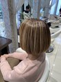 アース 浜松志都呂店(HAIR&MAKE EARTH) ボブ ハイライト 白髪ぼかし
