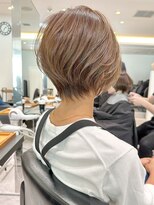 ショートボブ髪型30代40代50代前髪あり前髪なし面長丸顔【荒牧】