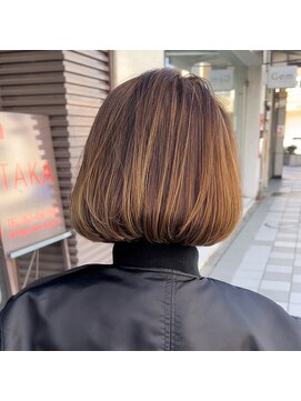 タカ 田町店(TAKA) 白髪ボカシな重ためボブ