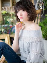 カバーヘア ブリス 上尾西口店(COVER HAIR bliss)&nbsp;シースルーバングショートパーマウルフボブh3上尾20代30代40代