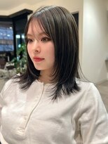 シーン(SCENE)&nbsp;顔周りレイヤー　韓国ヘア　オリーブアッシュ【天神/今泉】