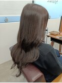 アッシュグレージュ　ロングレイヤー