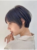 30代40代大人女性/前髪ありショートボブ/ショートヘア/髪質改善