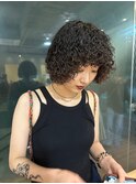 ハードパーマ　ミニアフロ