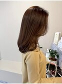 ふんわりセミロングレイヤー/チョコレートブラウン