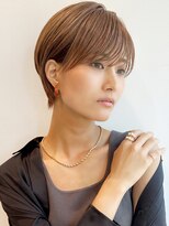 30代40代50代大人ショート髪型丸顔前髪あり似合わせ【安野】