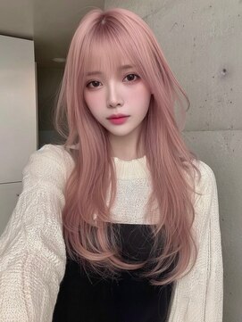 ランテルディ 渋谷(LANTERDIT) ホワイトピンク　ケアブリーチ　ハイトーン　ピンクカラー