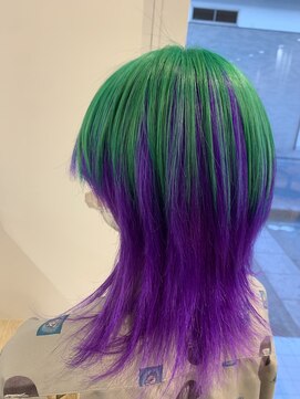 ルルバイアズール 草加店(LULU by azule) デザインカラー，グリーン，パープル【草加】