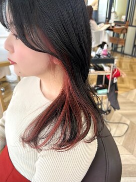 マリアバイアフロート(Maria by AFLOAT) 〈藤間〉インナーエクステ/チェリーピンク/ポイントエクステ