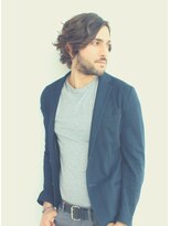 ジジバイワースホワイル(jiji by WORTH WHILE) 刈り上げセンターパートサーフカールフェザーパーママレットヘア