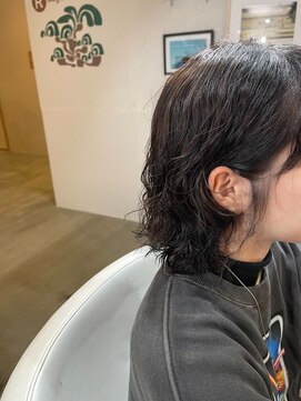 ゆる質感カールの柔らかボブスタイル◎