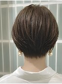 髪質改善縮毛矯正ダブルカラーハイライトショートカット30代40代