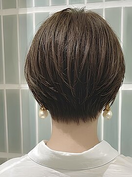 髪質改善縮毛矯正ダブルカラーハイライトショートカット30代40代