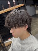 シャドウパーマ波打ちスパイラルツイストパーマメンズパーマ