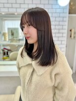 ロマーリ 倉敷(LOMARLIE)&nbsp;ツヤ髪レイヤー20代30代40代ブリーチなしブラウンカラー