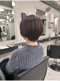 肩上ボブ大人可愛いボブひし形ボブアッシュベージュ