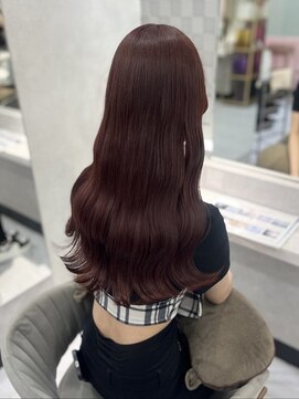 ジェム リット(GEM lit) ワインレッド/ピンクブラウン/暖色カラー/暗髪/ウェーブヘア