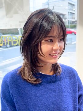 OX CREATION 深草 オックスクリエーション ハッシュレイヤー/レイヤー/ミディアム/20代30代40代
