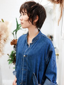 ユラギ フロム ユイマァル 倉敷(YURAGI from YUIMARL) ラフウェーブ30代40代50代ショートウルフニュアンスパーマ
