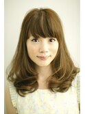 厚めバング大人かわいいセミディ[Roops表参道・南青山]