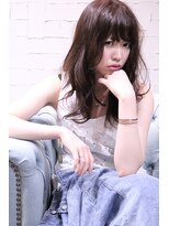 ホラン(HoLan)&nbsp;【HoLan】くせ毛風ルーズカールxピンクベージュxふわミディ☆