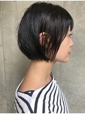 bibito 黒髪 ウエットショートボブ 大人ショート