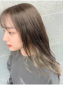 【ケアブリーチ使用 】透明感グレージュインナーカラー