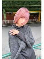 オブヘアーギンザ(Of HAIR GINZA)&nbsp;透明感ピンク×オレンジmixインナーカラー