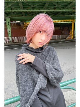 オブヘアーギンザ(Of HAIR GINZA) 透明感ピンク×オレンジmixインナーカラー