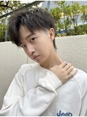 刈り上げ伸ばしマッシュ×波打ちカール