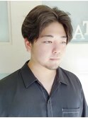 ツイスパセンターパートマッシュ波巻きダウンパーマメンズ目黒