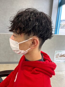 リット×ベリエ(Lit.×belier) ツイストスパイラルパーマメンズパーママッシュウルフフェード