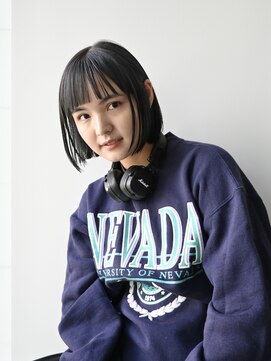 ディッセンバー 神宮前(December) 前髪カット/マチルダボブ/切りっぱなしボブ/グレージュカラー