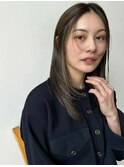ワンカールレイヤー オリーブグレージュ ハイライトカラー