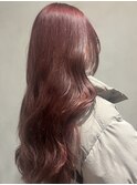 ブリーチ有りレッドブラウン