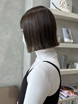 シベル(sibell) ボブ/ロブ/切りっぱなし/透明感/アッシュ/縮毛矯正/ストレート
