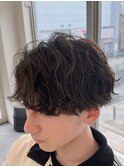 ツイストスパイラルパーマツイストパーマメンズマッシュパーマ