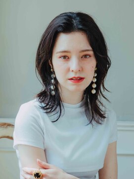 サロン ド ウィズ 西船橋店(Salon de With) ニュアンスウルフ/ダークカラー/軽めミディアム◎30代40代50代