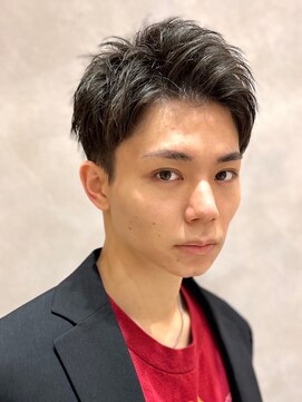 ガーデンヨコハマエスト(GARDEN YOKOHAMA est) ツーブロック　ダークアッシュ　アップバング　ベリーショート